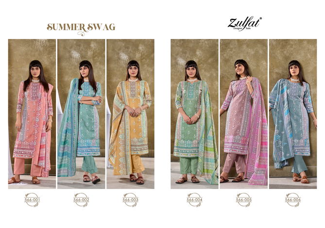 Summer Swag By Zulfat Printed Cotton Dress Material Wholesale Shop In Surat
